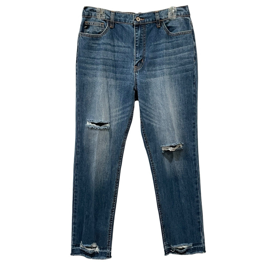 KanCan Womens Size 11/29 Estilo Jeans Distressed High Rise Relaxed Hem KC5198M